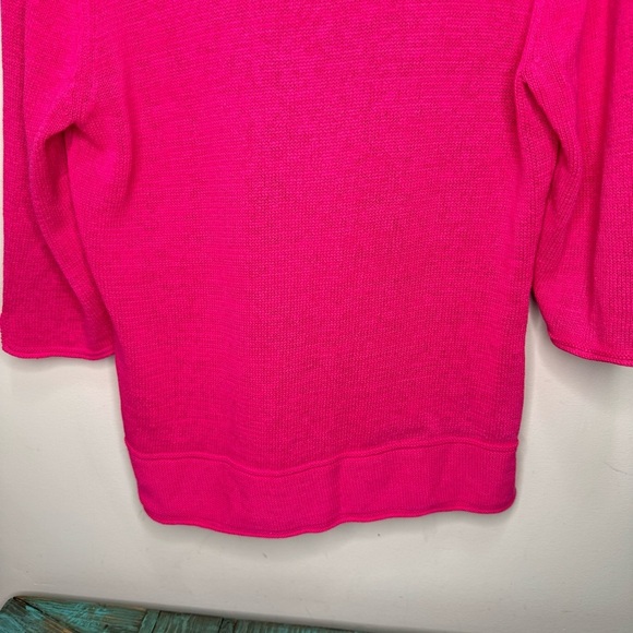 Olsen Linen Cotton Pink Cardigan Sweater Size Medium/Large 12 - Picture 9 of 9